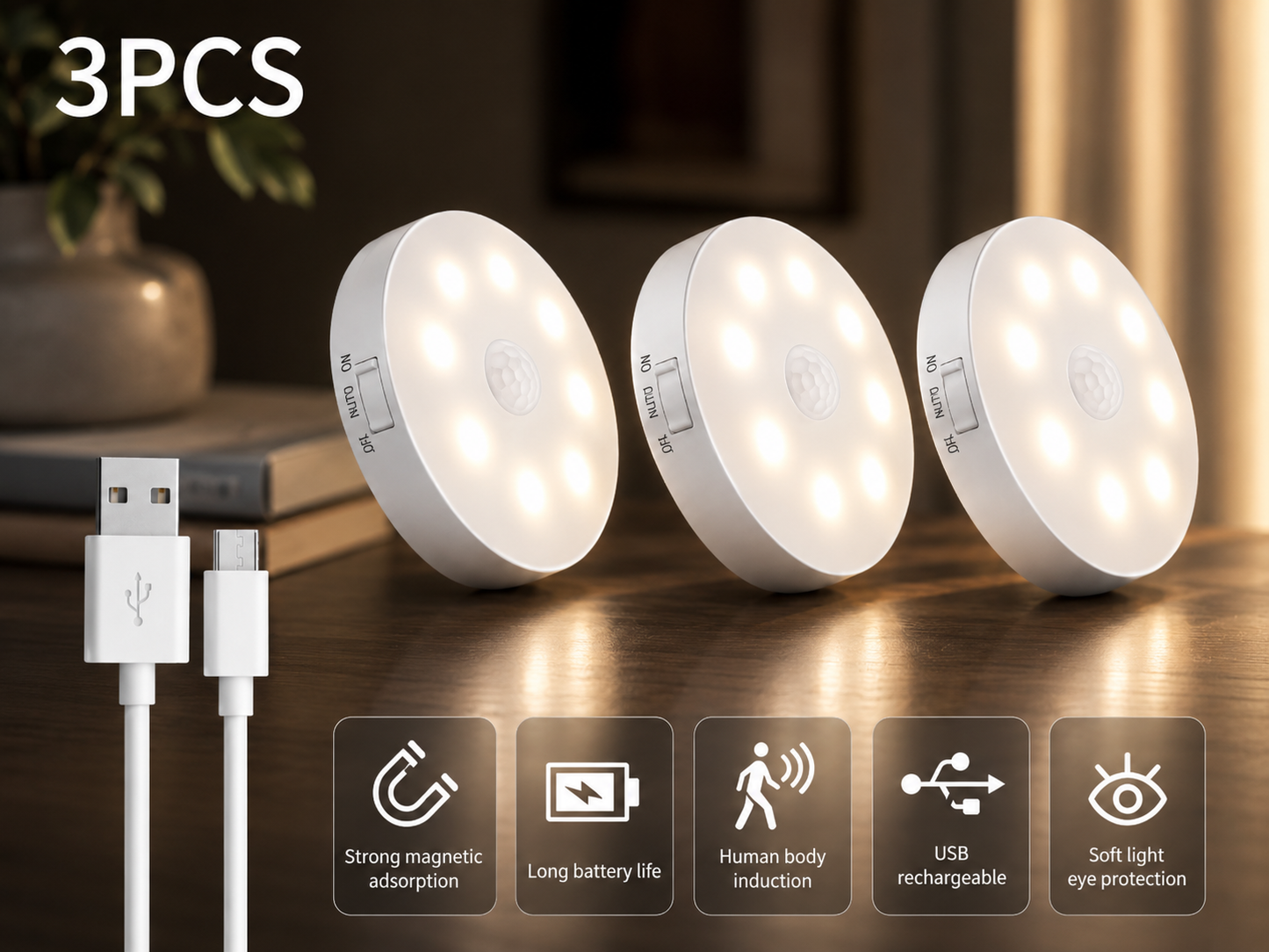GlowMotion™ Stick-On Motion Light