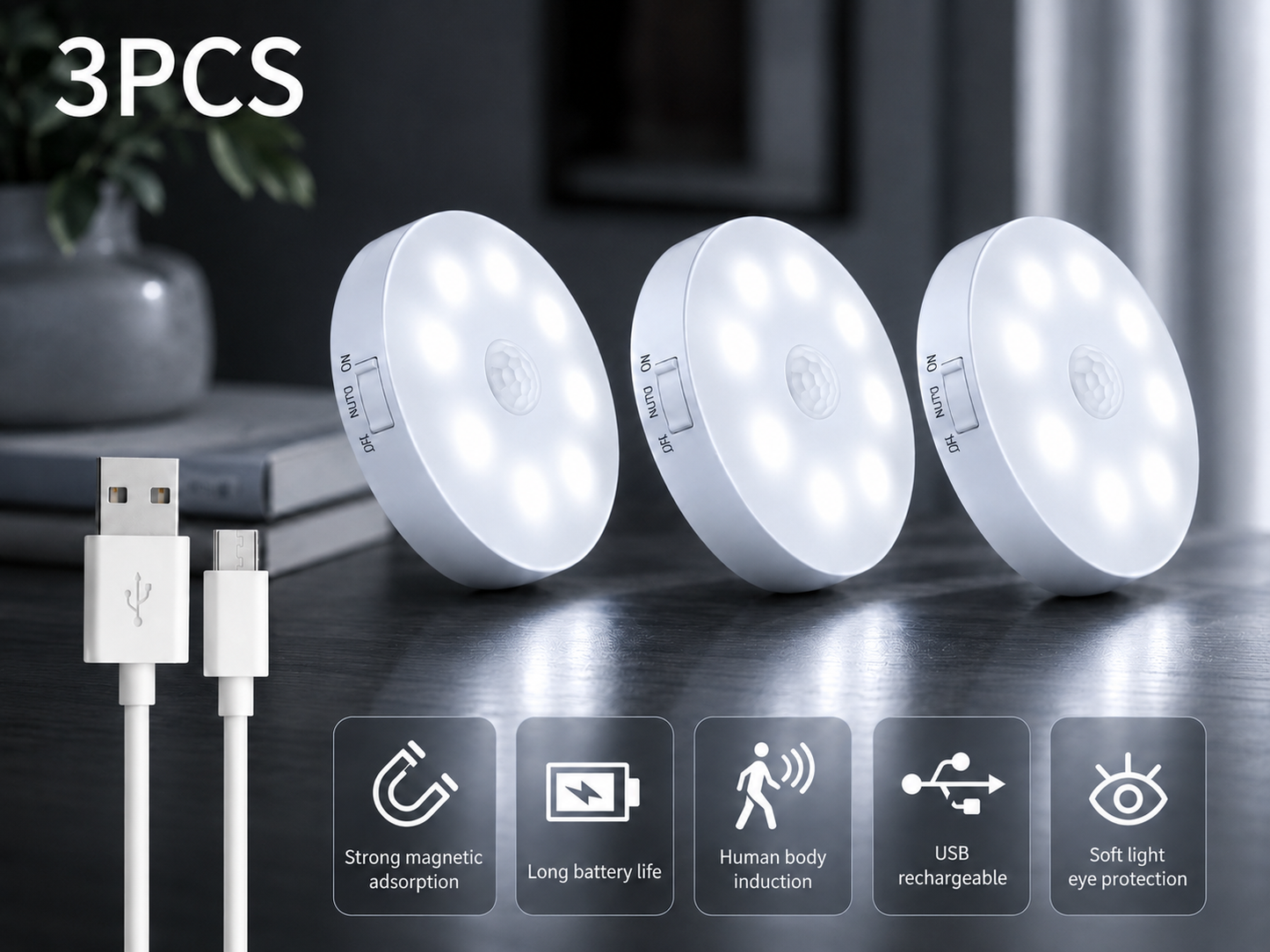 GlowMotion™ Stick-On Motion Light